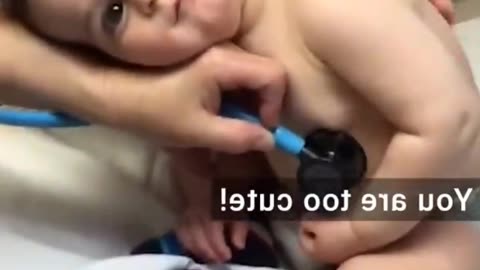 Adorable baby boy cuddles on Nurse 🥰
