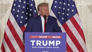 Trump delivers brief, rambling speech after New York arrest
