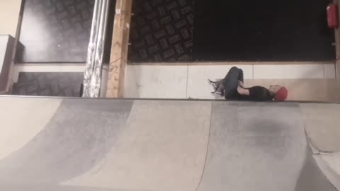 Guy Hit On The Ramp With His Skateboard In The Nuts