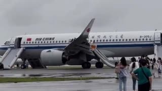 Passengers of an Air China flight were safely evacuated on the runway of Singapore airport