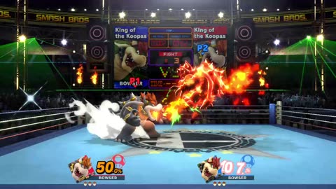 Bowser vs Bowser on Boxing Ring (Super Smash Bros Ultimate)