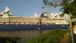Celebrity Millenium Cruise ship in St.Lucia, Caribbean island