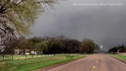 Large tornado on the ground near Rockville, Nebraska.
