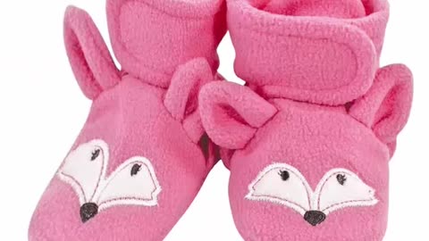 Hudson Baby Baby-Girl's Animal Fleece Booties 2-Pack Socks