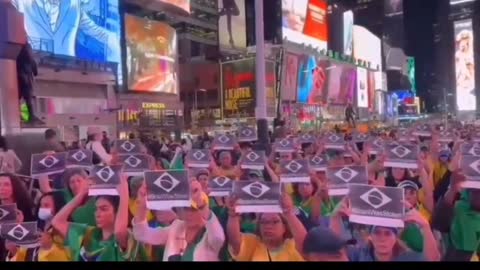 #BrazilWasStolen 🩸🇧🇷 | Protest In New York Against Fraud in Brazil's Presidential Elections