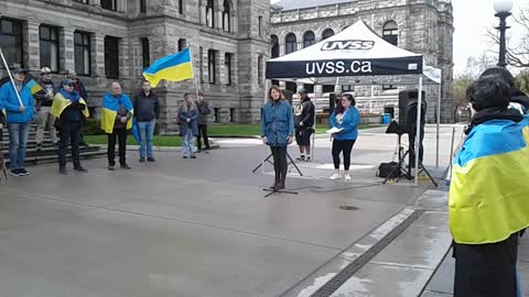 Stand with Ukraine @ BC Parliament in Victoria: 2022/04/10 12:54:00