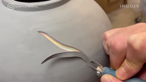 Creating Rainbow Pottery With Liquid Porcelain