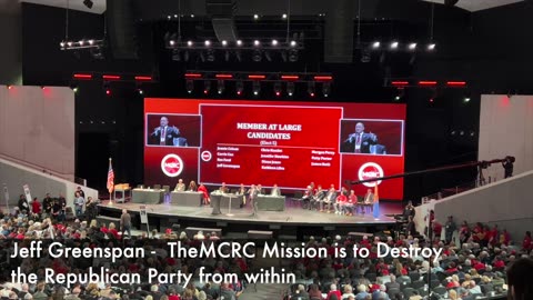 Jeff Greenspan Exposes the real mission of the MCRC - Destroy the Republican Party in Arizona