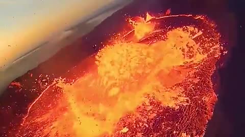 Drone Shot : Volcano Lava hit the camera 📷