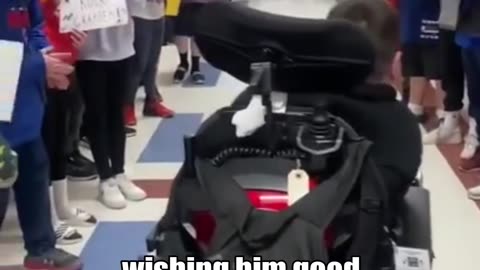 These classmate cheer another student to have successful surgery