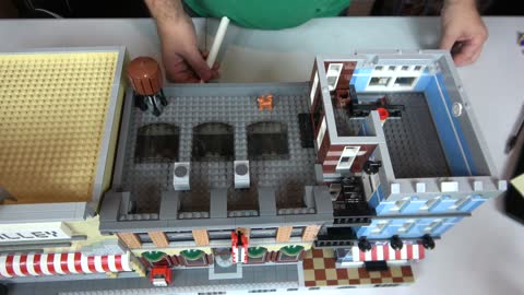 Lego Bowling Alley MOC and Lego 10246 Detectives Office MOD