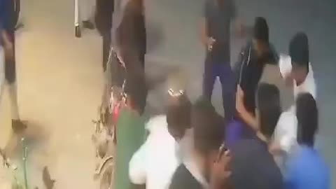 Gang beating one innocent guy