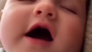 Baby laughing and talking so funny