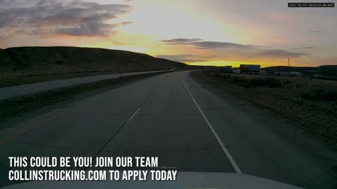 Truck Driver Dash View: Sunrise in Green River, Wyoming | Collins Trucking Co.