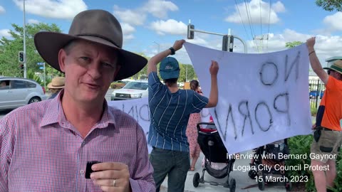 Interview with Bernard Gaynor at Logan City Council Protest, 15 March 2023