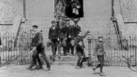 High School in Lancaster, Pennsylvania (1900's Original Black & White Film)