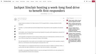 Jackpot Sinclair Hosting Food Drive in Hanford, CA from May 1-5, 2023