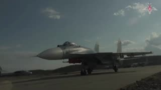 In the Polar sky: Northern Fleet jet fighter crews practised combat manoeuvres