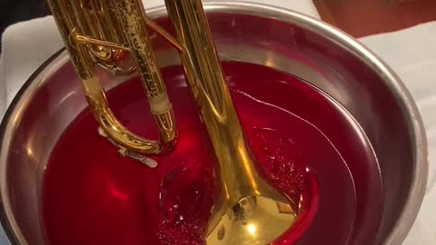 Playing Trumpet Into Jell-O