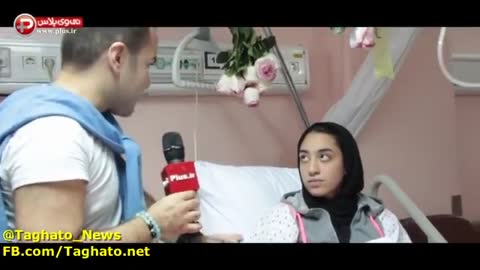 Iran's olympic champion at hospital