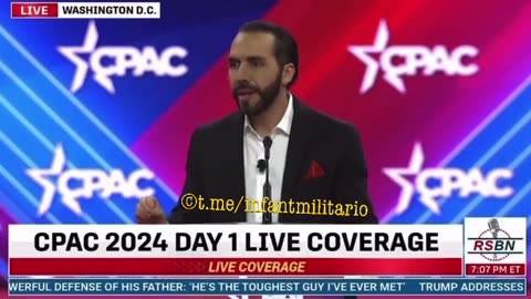 Il presidente di El-Salvador Nayib-Bukele al CPAC di Washington