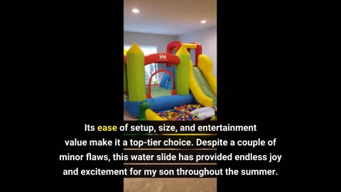 Skim Ratings: Costzon Inflatable Water Slide, Water Bounce House with Slide Wet Dry Combo for K...