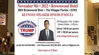 Trump Day Dinner with Dinesh Nov. 9 The Villages