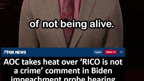 AOC Says 'RICO Is Not a Crime' in Biden Impeachment Hearing with Tony Bobulinski