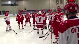 Putin and Lukashenko team up for ice hockey game