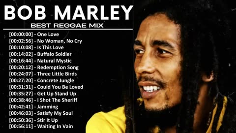 Bob Marley Greatest Hits List📀 ~ Reggae Mix Music ~ The Very Best of Bob Marley