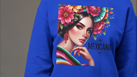 Embrace Your Roots with Our Floral Mexicana Sweatshirt #MexicanaVibes #CulturalChic #VibrantWear