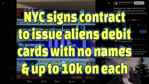 NYC signs contract to issue foreign nationals debit cards with no names & up to $10k on each-#448