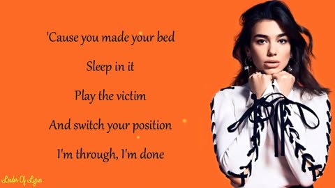 Dua Lipa - IDGAF (Lyrics)