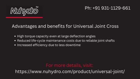 Universal Joint Shaft Manufacturers India