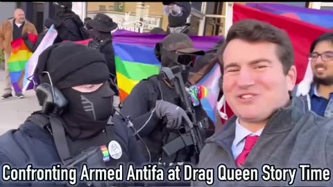 ALEX STEIN BEING ATTACKED BY ARMED ANTIFA AT A KIDS DRAG BOOK SHOW DRAG SHOW