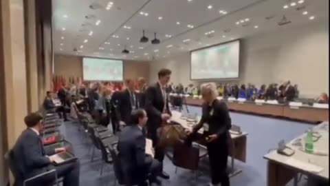 NATO diplomats at the OSCE PC meeting in Vienna stage a coordinated walk out in protest