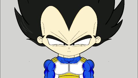 Vegeta Sketch Part II - Line Art, Block Coloring, & Dark Shading