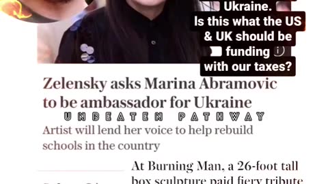 Zelensky appoints satanic artist Marina Abramovic Ambassador for Ukraine