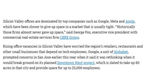 Silicon Valley is filling with vacant office space