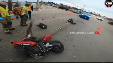 Watch this shocking footage of a bike accident in America where a cyclist encounters a dangerous