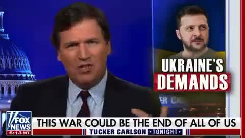 Tucker Carlson Responding To Zelensky Demanding More Money