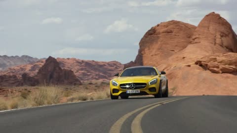 2016 Yellow Mercedes AMG GT Awesome Drive