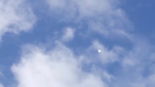 Triangular UFO appears in the sky over Amsterdam