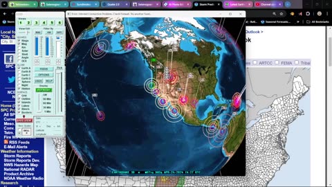 Ongoing Earthquake swarm at Yellowstone. West Coast EQ activity today. Wednesday 4/24/2024