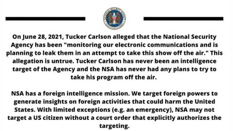 NSA Doesn’t Deny Spying On Tucker