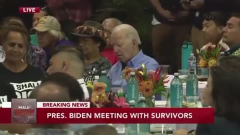 Biden appears to fall asleep during a ceremony in Hawaii