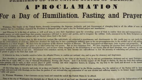 Proclamation 85 - 1861 Abraham Lincoln's Call for Prayer, Fasting & Humiliation in September