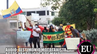 Testimonio de mototaxista sobre vandalismo en Cartagena