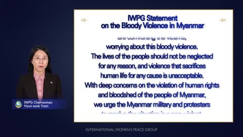 IWPG, Announcement of Statement Calling for a “Peaceful Solution” to Resolve the Myanmar crisis