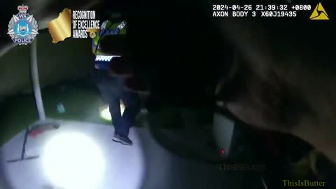 Bodycam shows a man setting fire to a home as officers rescue a woman and three children